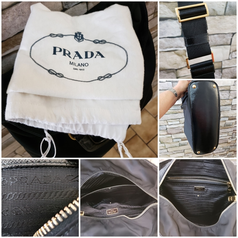 PRADA Crossbody tote satchel nylon zippered - Picture 7 of 8